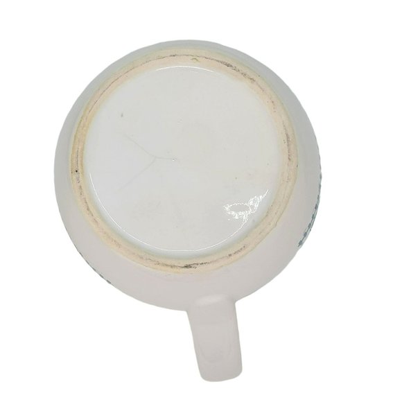 Rare Pottery Pitcher Water Jug hand made field landscape with two ducks Creme - Picture 5 of 7